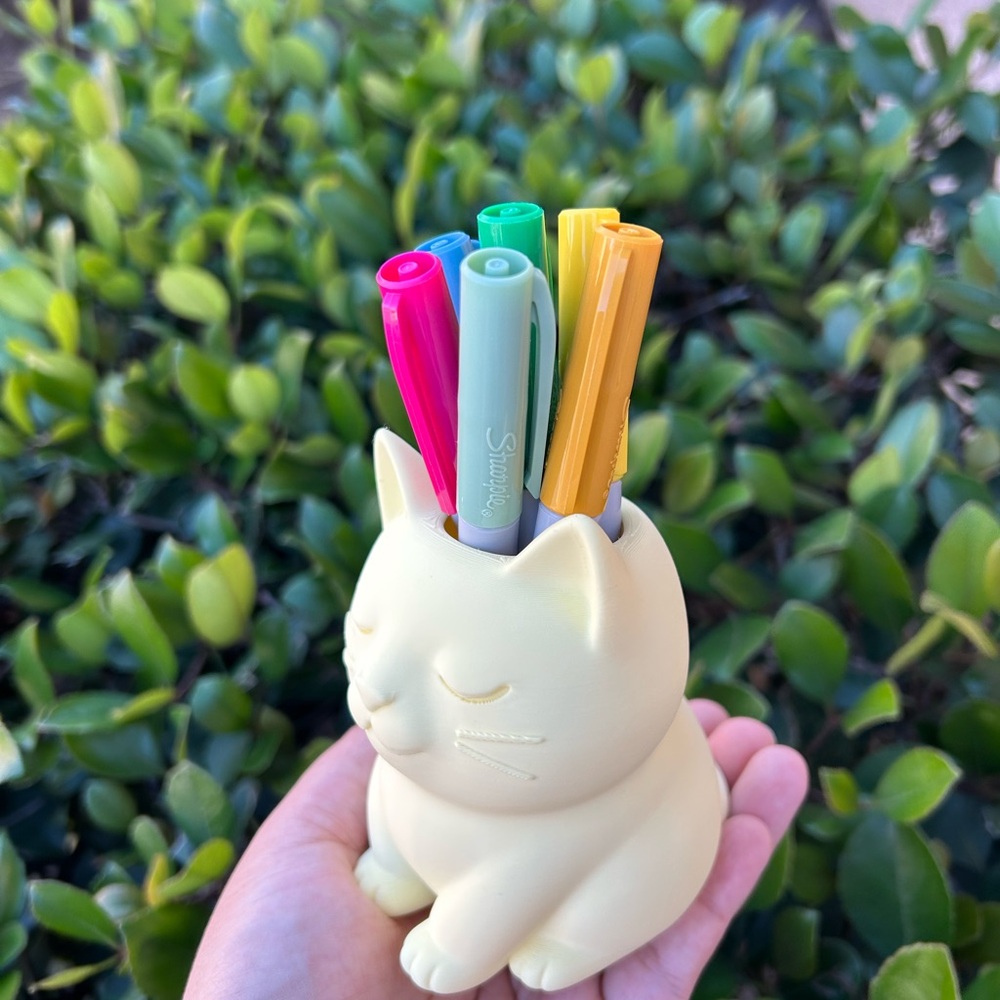 3D Printed Cat Organizer | Pen Holder | Makeup Brush Cup | Cat Lover Gift - Picture 5 of 7